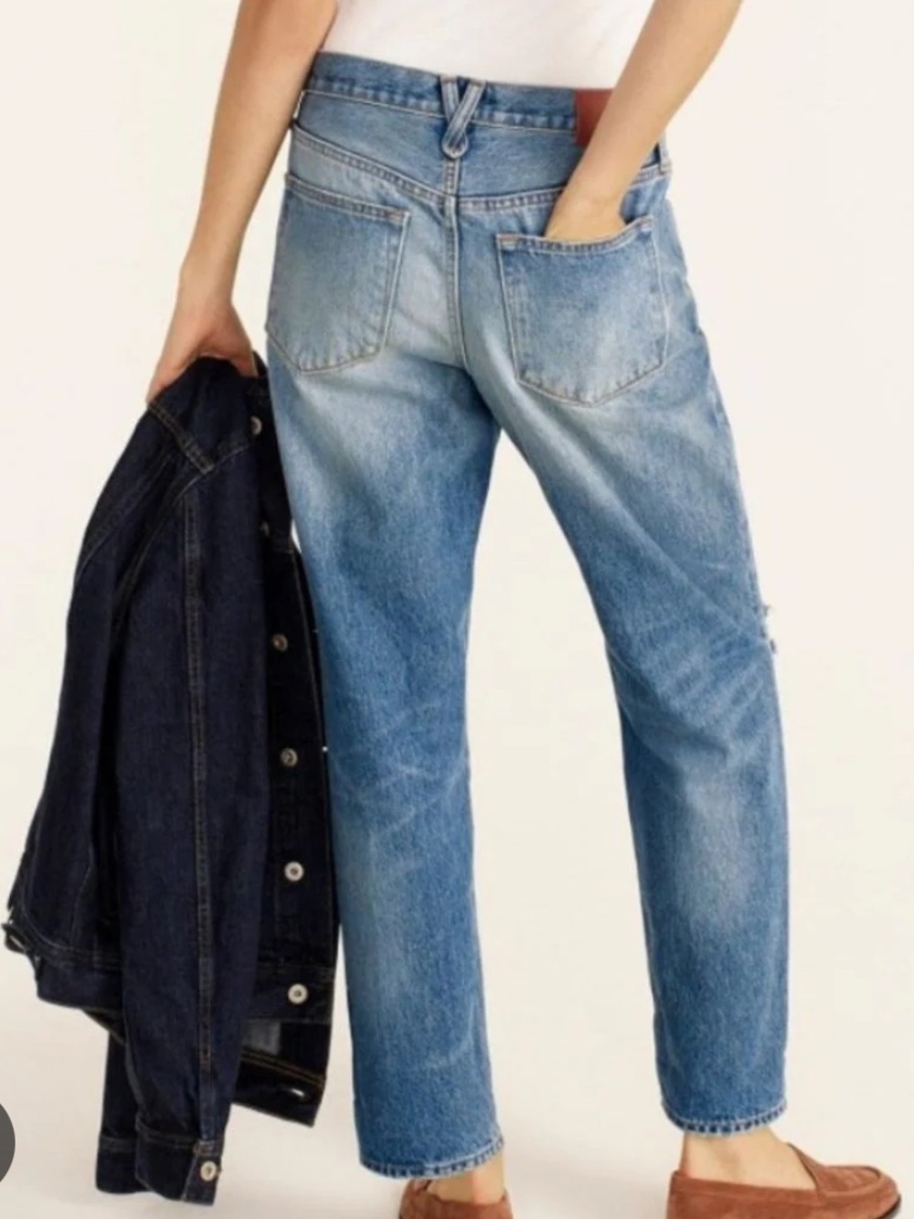 J. Crew Blue 80’s style slouchy boyfriend jean size 8 waist 28 - Picture 2 of 9
